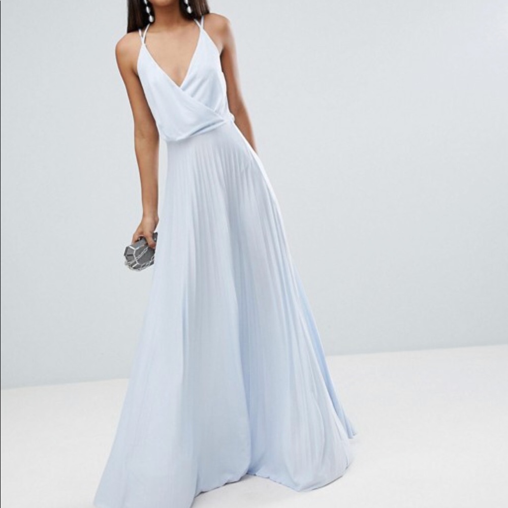 ASOS tall blue maxi dress